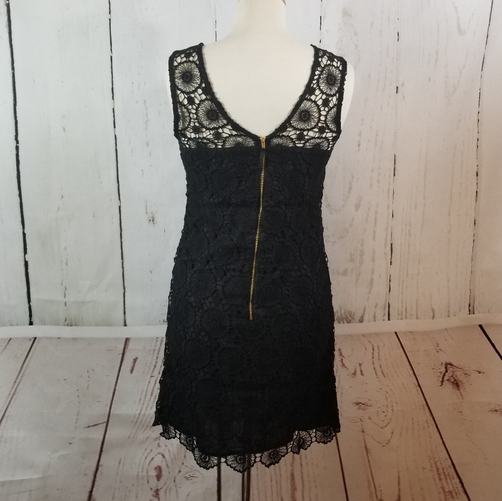 MUD PIE Mallory Crochet Dress Black - Picture 4 of 8
